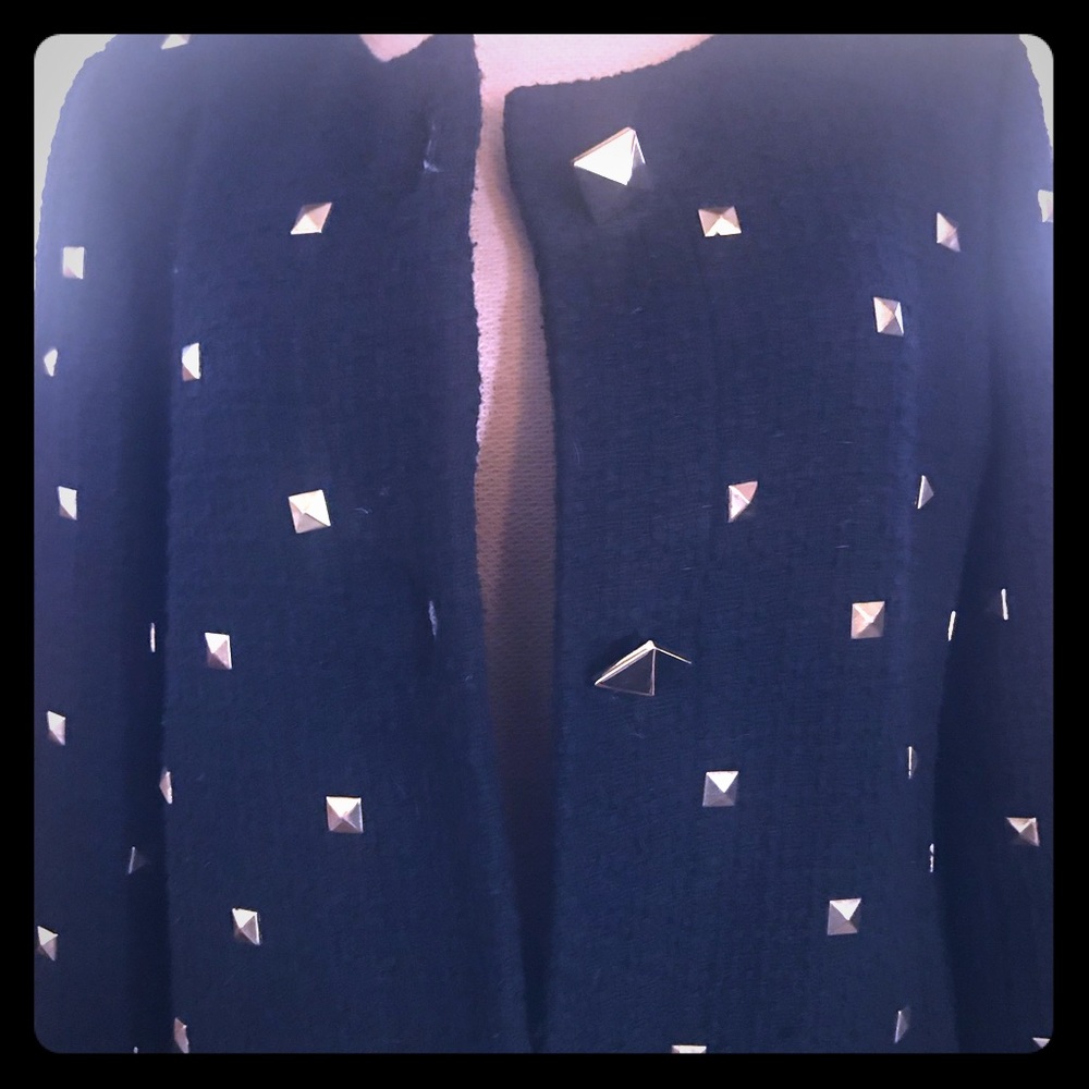 Kate Spade Wool Black and Gold Peacoat